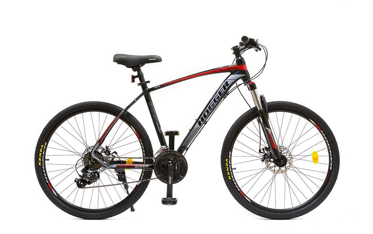 HOGGER Велосипед 26" HOGGER RISER MD, 15", алюм, 21 ск, MLO, черно-красный металлик, 2025