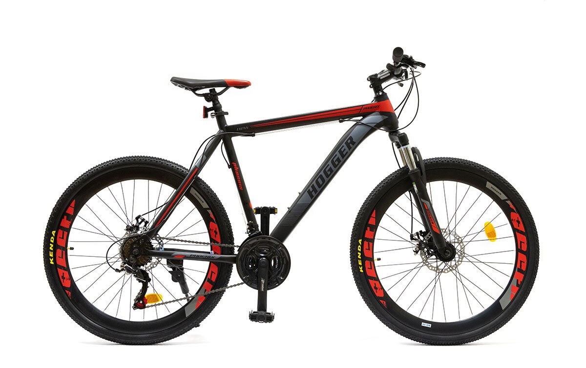 HOGGER Велосипед 26" HOGGER STRIKE MD, 17", сталь, 7 ск, susp. fork, черно-красный матовый, L-twoo, 2026
