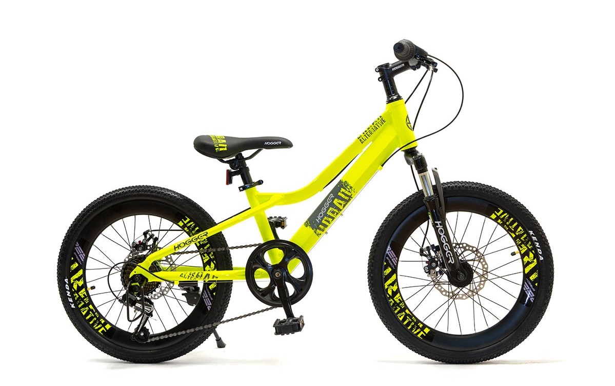 HOGGER Велосипед 20" HOGGER URBAN MD, алюм, 7 ск, susp. fork, желтый металлик, 2025