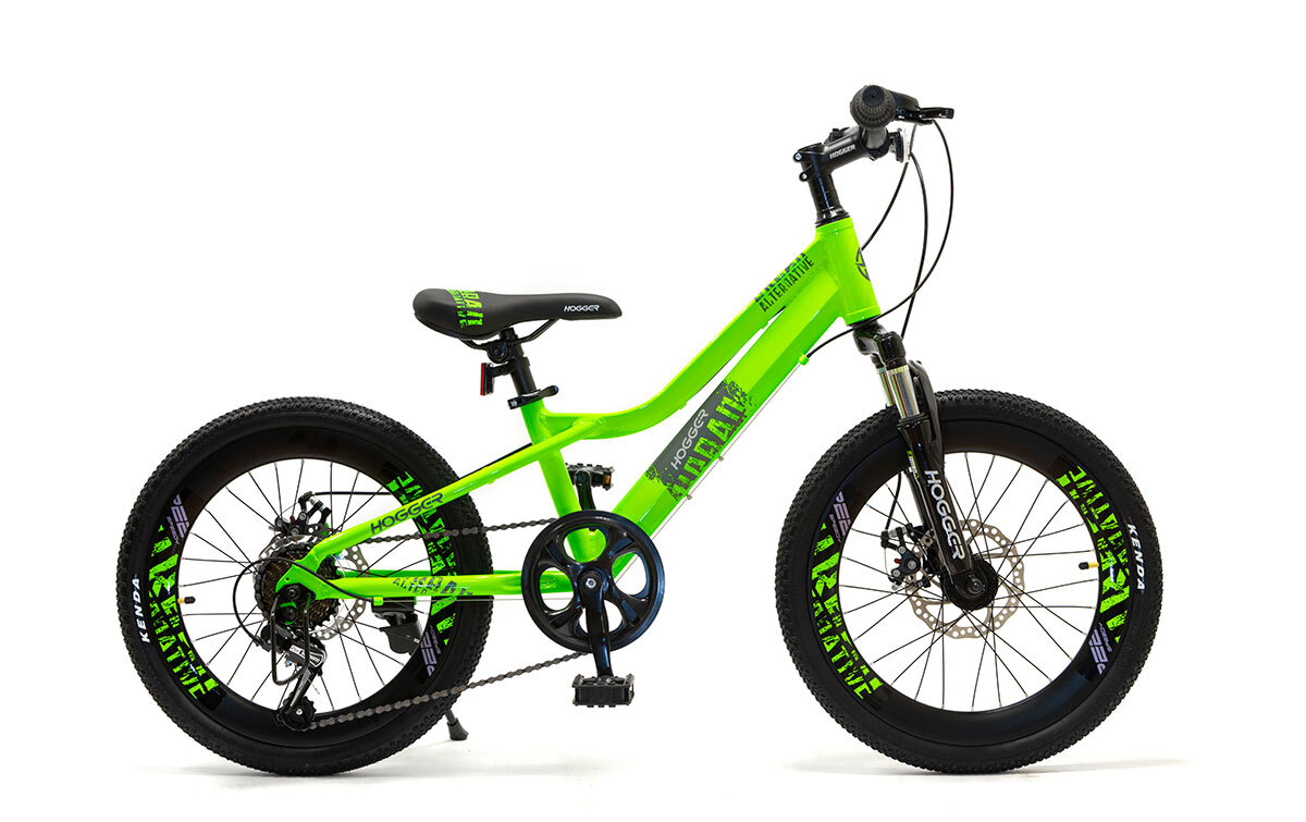HOGGER Велосипед 20" HOGGER URBAN MD, алюм, 7 ск, susp. fork, зеленый металлик, 2025