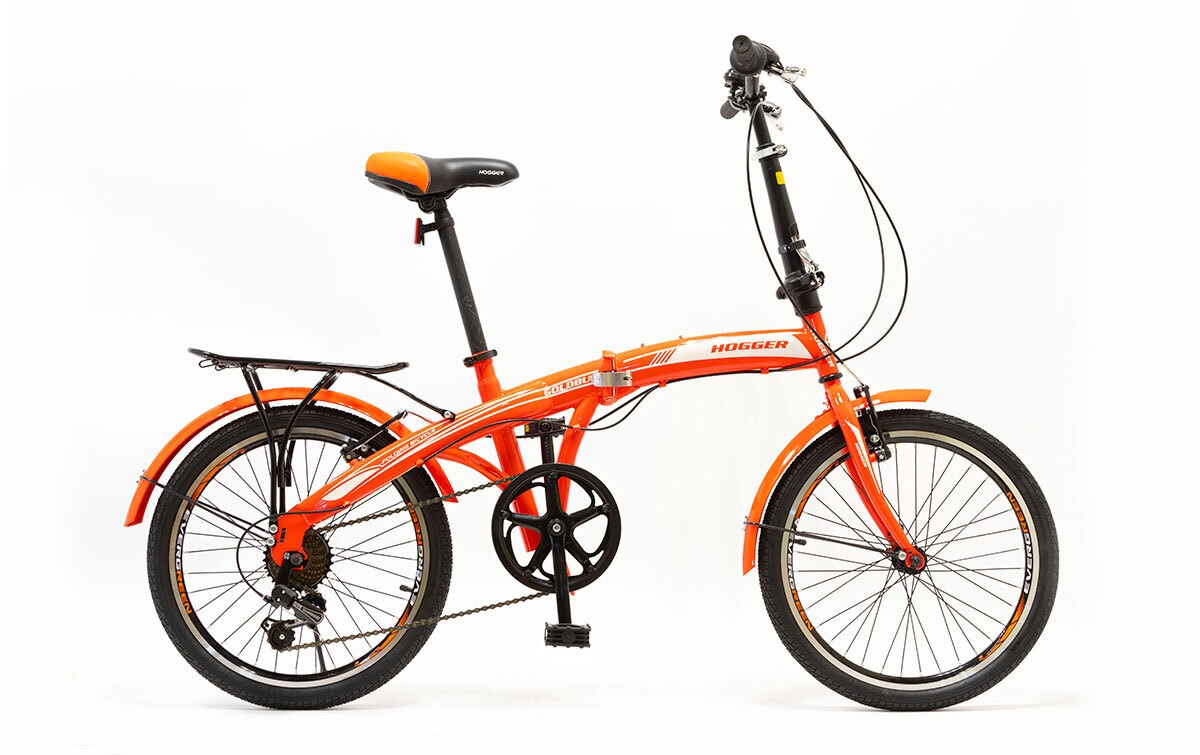 HOGGER Велосипед 20" HOGGER FLEX V, сталь, 7 ск, rigid fork, оранжевый металлик, 2025
