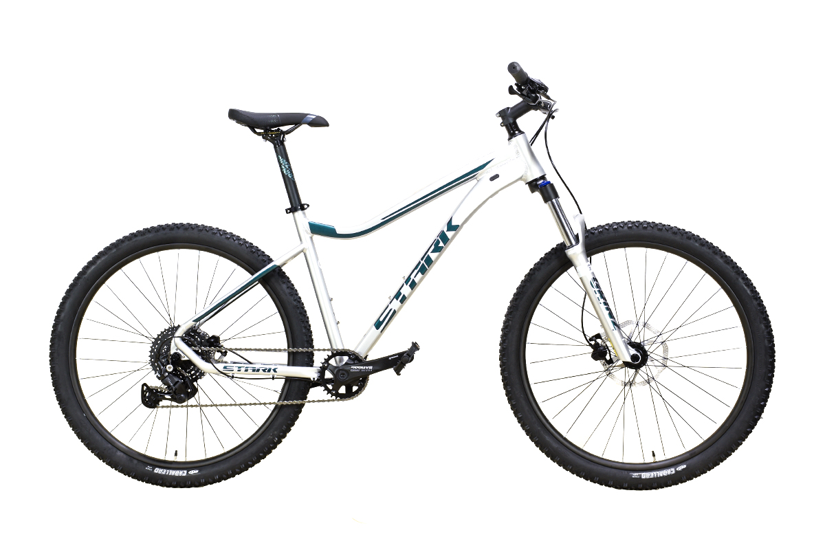 STARK Велосипед Stark'24 Tactic 27.4 HD серебро/еловый 18"