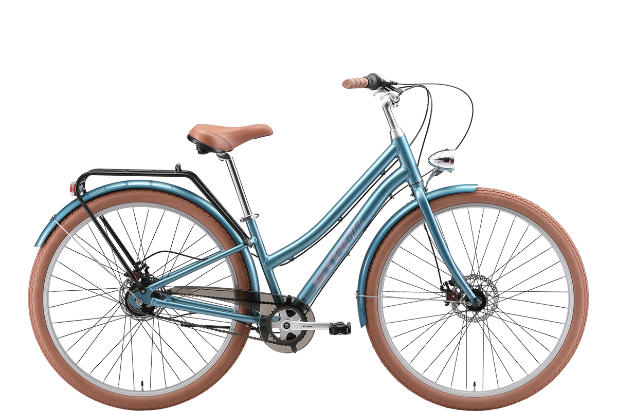 STARK Велосипед Stark'25 Comfort Lady 28 D темно-бирюзовый/лавандовый S/14.5"