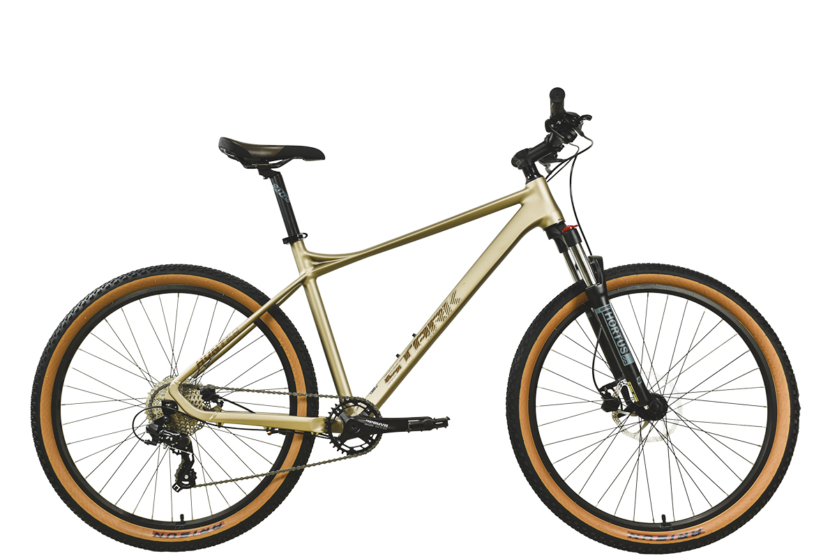 STARK Велосипед Stark'25 Hunter 27.1 HD титановый матовый/медный S/16"