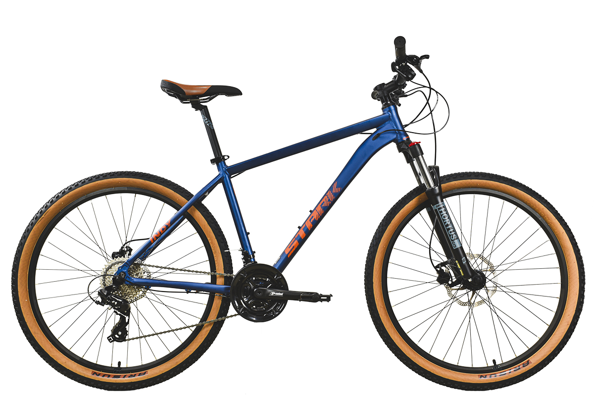 STARK Велосипед Stark'25 Indy 27.1 HD грозовой матовый/оранжевый M/18"
