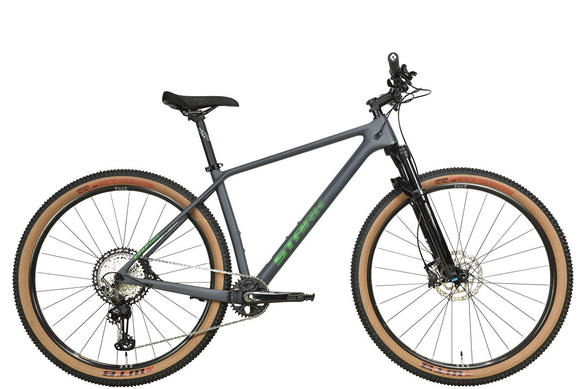 STARK Велосипед Stark'25 Krafter Carbon 29.9 HD антрацит матовый/изумрудный M/17"