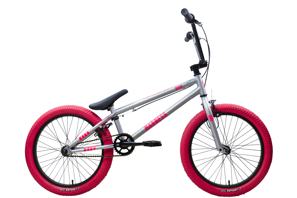 STARK Велосипед Stark'25 Madness BMX 1 серебристый матовый/розовый/розовый