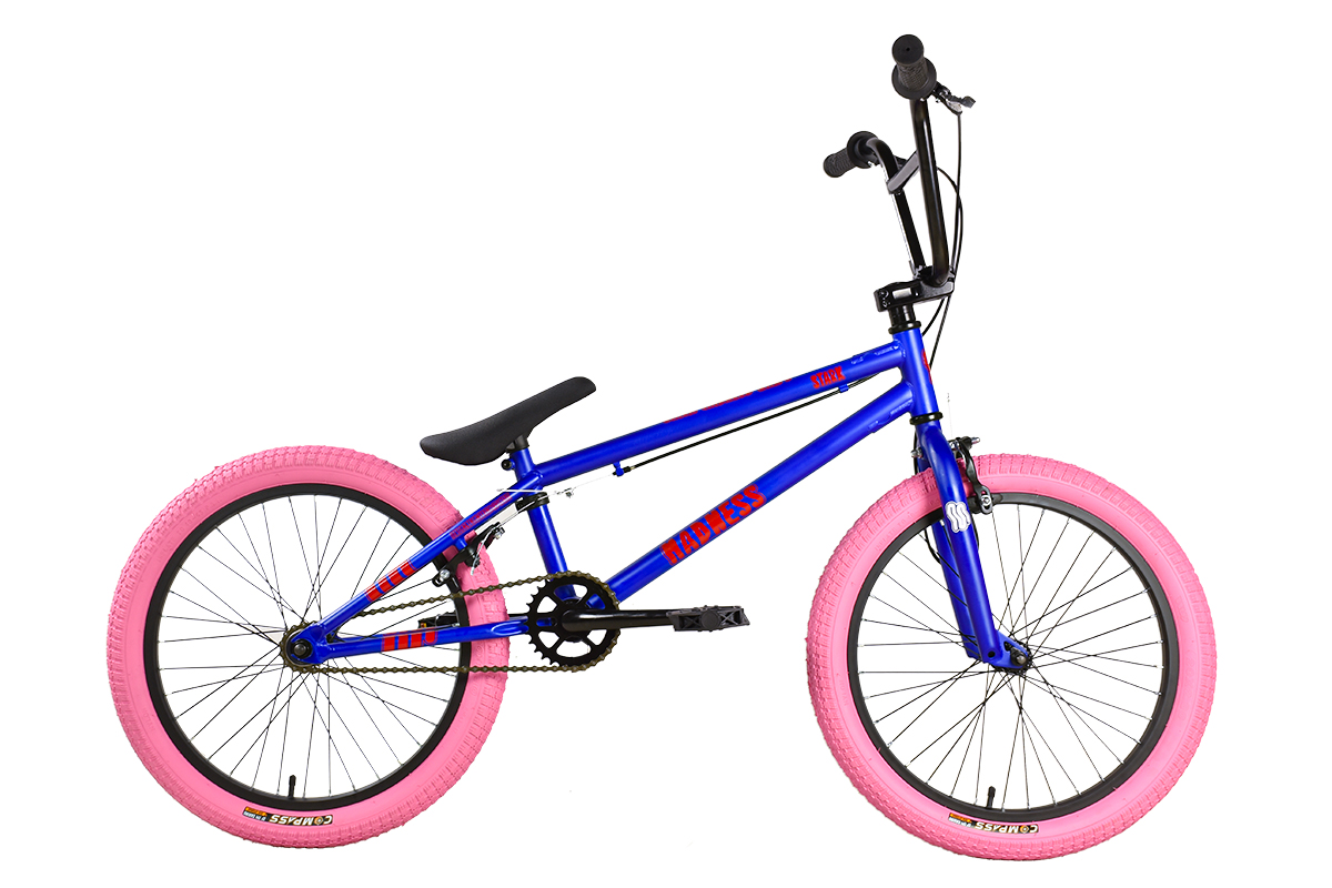 STARK Велосипед Stark'25 Madness BMX 1 ярко-синий/красный/светлый розовый
