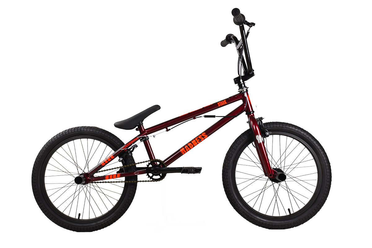 STARK Велосипед Stark'25 Madness BMX 3 бордовый/оранжевый/черный