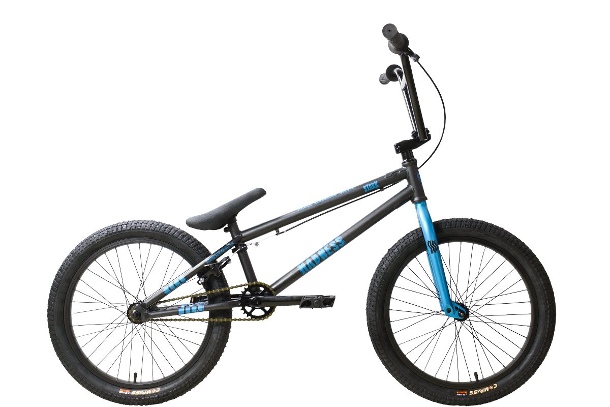 STARK Велосипед Stark'25 Madness BMX 4 графит матовый/синий металлик/черный