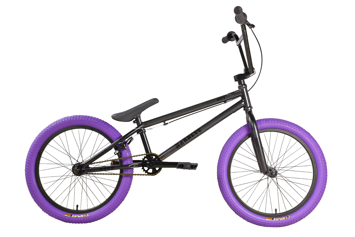 STARK Велосипед Stark'25 Madness BMX 4 серо-фиолетовый/черный/фиолетовый