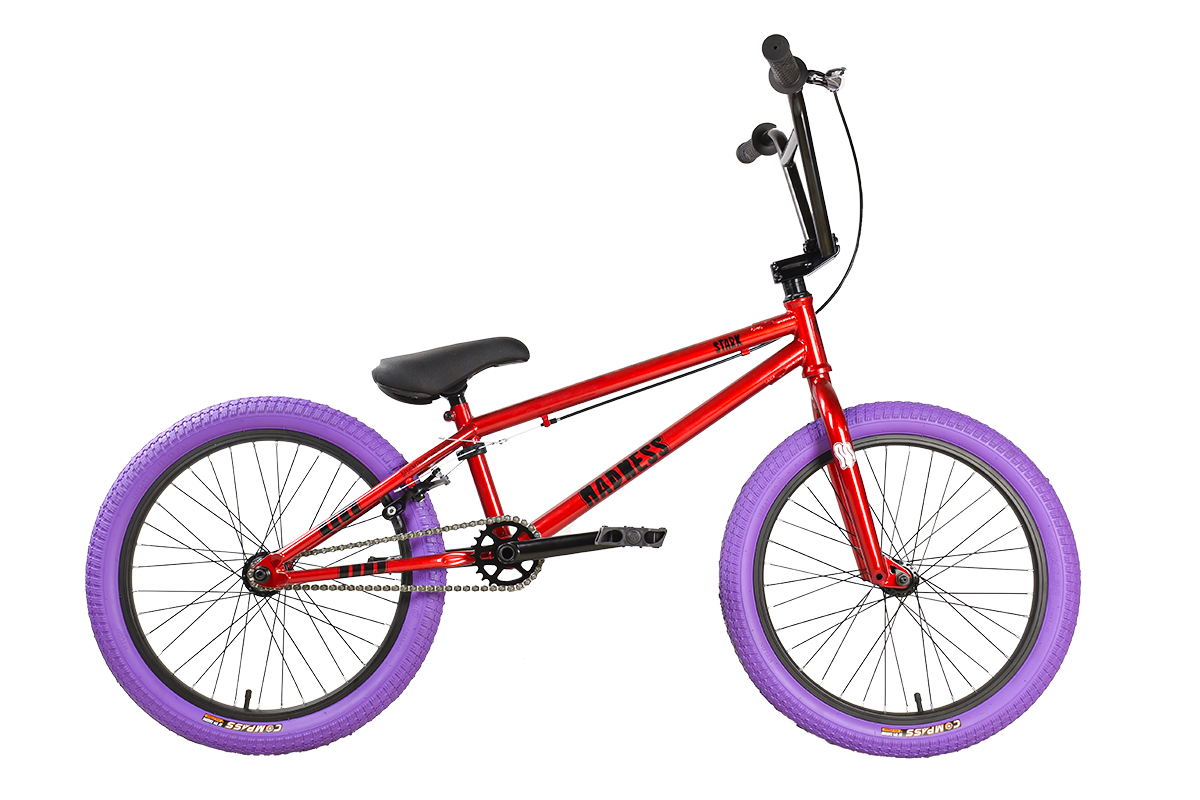 STARK Велосипед Stark'25 Madness BMX 5 Cr-Mo красный/черный/фиолетовый
