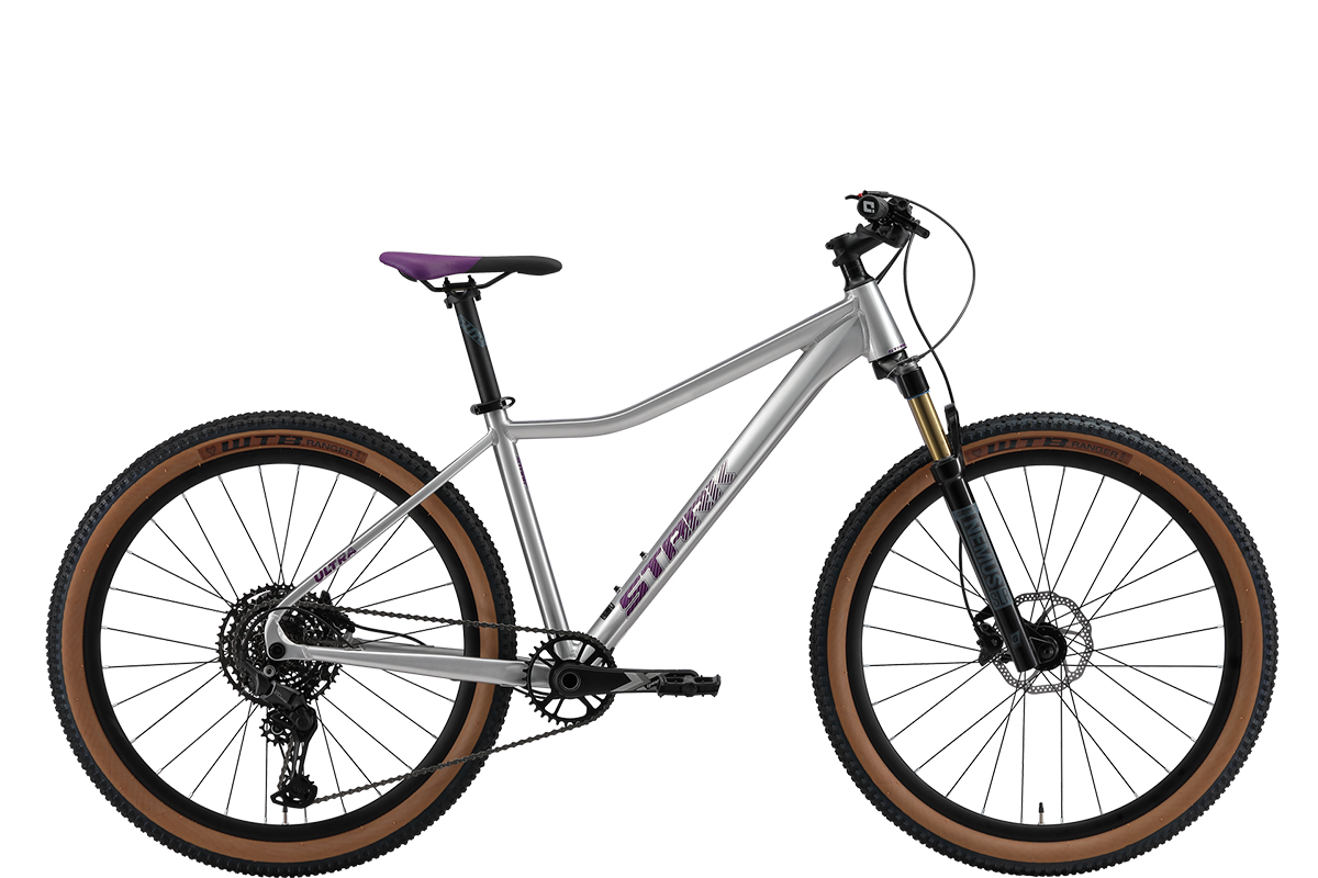 STARK Велосипед Stark'25 Ultra 27.6 HD лакированный алюминий/фиолетовый M/15"