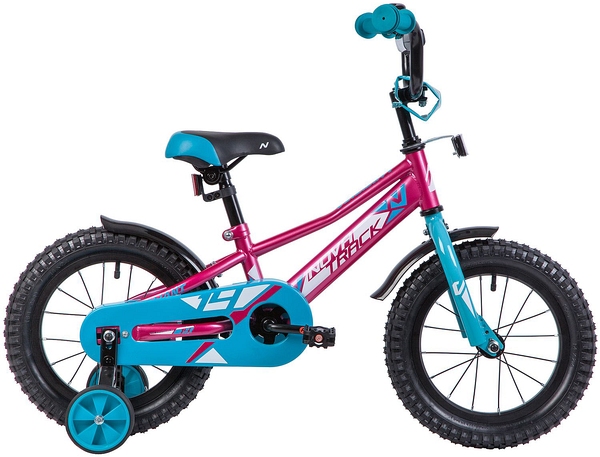 NOVATRACK Велосипед NOVATRACK 14", VALIANT, фуксия, полная защита цепи,тормоз нож, короткие крылья, нет багажн