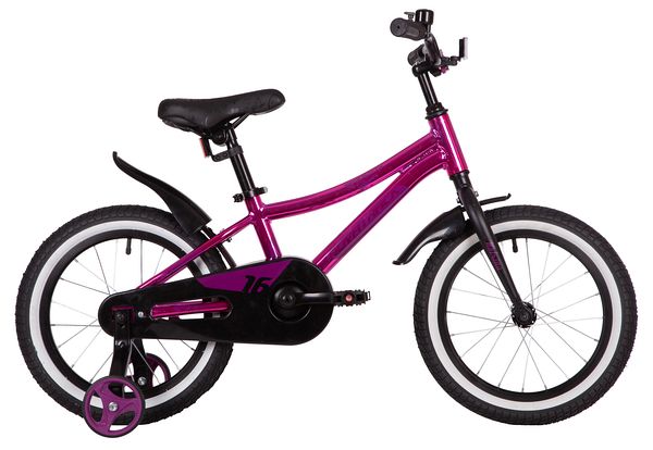NOVATRACK Велосипед NOVATRACK 16" KATRINA алюм., розовый металлик, полная защ.цепи, ножн.тормоз, короткие крыл