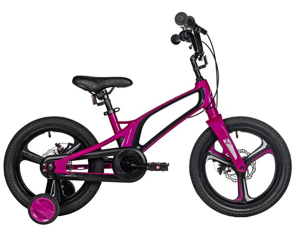 NOVATRACK Велосипед NOVATRACK 16" FLIGHT PRO. Магний-алюм.рама, пурпурный, полная защ.цепи, Дисковый тормоз, м