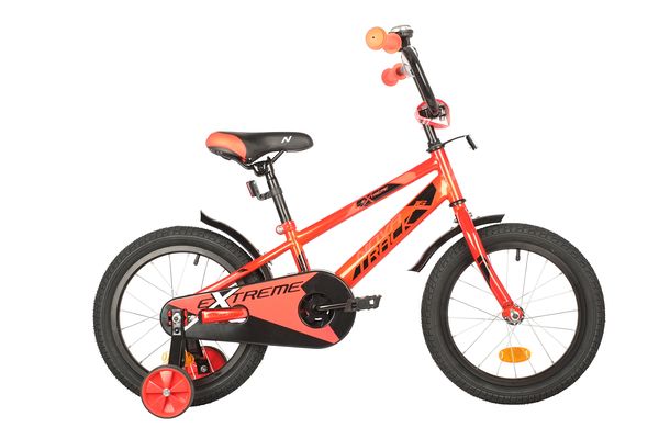 NOVATRACK Велосипед NOVATRACK 16" EXTREME красный, сталь, тормоз нож, короткие крылья, полная защ.цепи