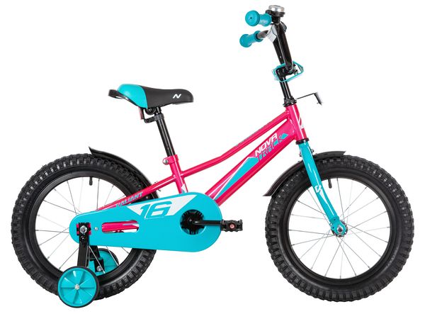 NOVATRACK Велосипед NOVATRACK 16" VALIANT фуксия, полная защита цепи, тормоз нож, короткие крылья