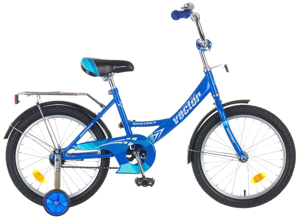 NOVATRACK Велосипед NOVATRACK 18" VECTOR синий, тормоз нож, крылья, багажник, полная защ.цепи