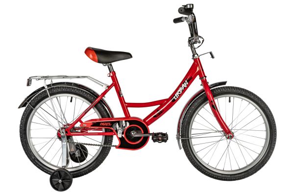 NOVATRACK Велосипед NOVATRACK 20" URBAN красный, защита А-тип, тормоз нож., крылья и багажник хром.