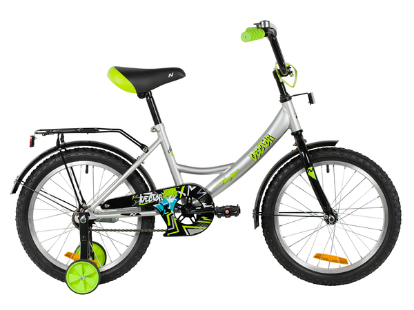 NOVATRACK Велосипед NOVATRACK 20" VECTOR, серебристый, тормоз нож., крылья, багажник, защита цепи