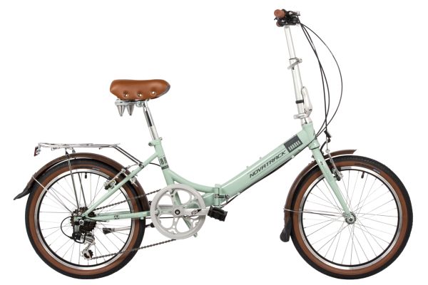 NOVATRACK Велосипед NOVATRACK 20" складной, AURORA, мятный, Shimano 6 speed, TY21/TS38/SG-6SI
