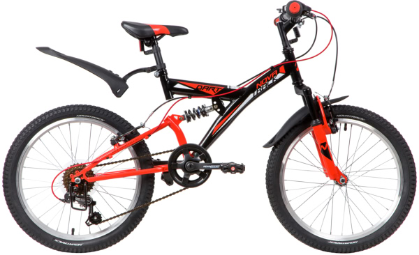 NOVATRACK Велосипед NOVATRACK 20" DART, черный, сталь, 6 скор., TY21/RS35/SG-6SI, Shimano