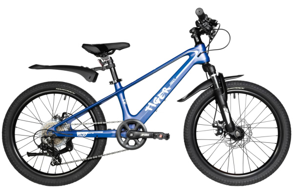 NOVATRACK Велосипед NOVATRACK 20" TIGER PRO, магниевая.рама, голубой, 6-скор, TY21/TS38, диск.тор.STG