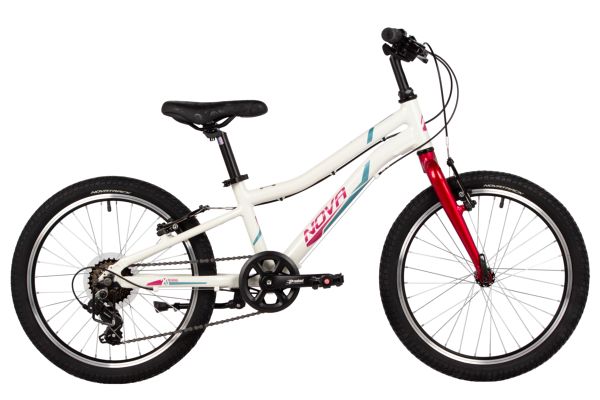NOVATRACK Велосипед NOVATRACK 20", NOVARA, белый, алюм., 6-скор, TY21/TS38/SG-6SI, V-brake