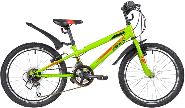 NOVATRACK Велосипед NOVATRACK 20" RACER, зеленый, сталь, 12 скор., Power, V-Brake