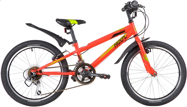 NOVATRACK Велосипед NOVATRACK 20" RACER, красный, сталь, 12 скор., Power, V-Brake