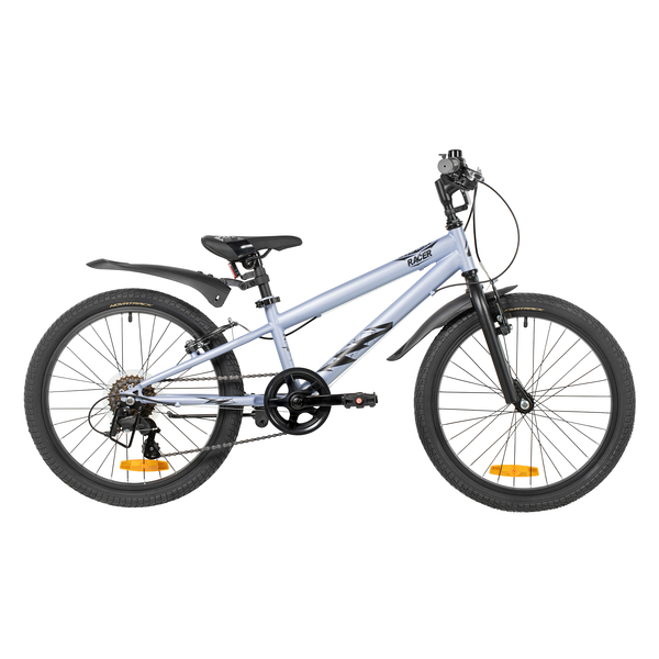 NOVATRACK Велосипед NOVATRACK 20" RACER серый, стальная рама, 6 скор., Microshift MS21/Microshift TS38, V- br