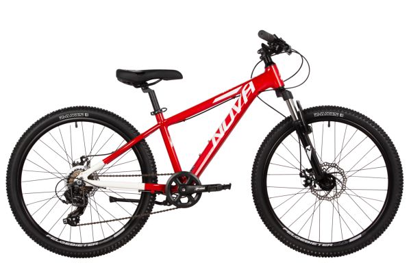 NOVATRACK Велосипед NOVATRACK 24" EXTREME, алюм.рама 13", красный, 7-скор, TY300/EF41/TZ500, диск.торм.STG