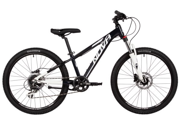 NOVATRACK Велосипед NOVATRACK 24" EXTREMEHD алюм.рама 11", чёрный-белый, 8-скор, RD360/EF505/HG200, диск.гидра