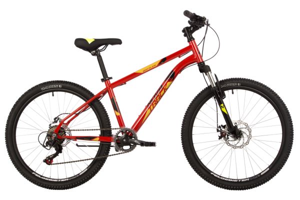 NOVATRACK Велосипед NOVATRACK 24" BATTLER сталь 12'', красный, 6 скор.TZ500/TS-38/SG-6S, D-brake
