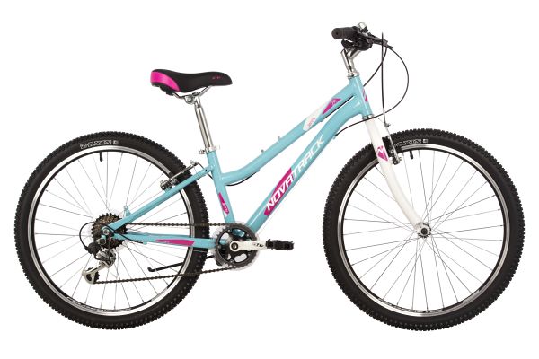 NOVATRACK Велосипед NOVATRACK 24" JENNY сталь 12, голубой, TZ500/TS-38/SG-6S, V-brake