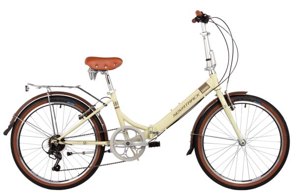 NOVATRACK Велосипед NOVATRACK 24" складной, AURORA, бежевый, Shimano 6 speed, TY21/TS38