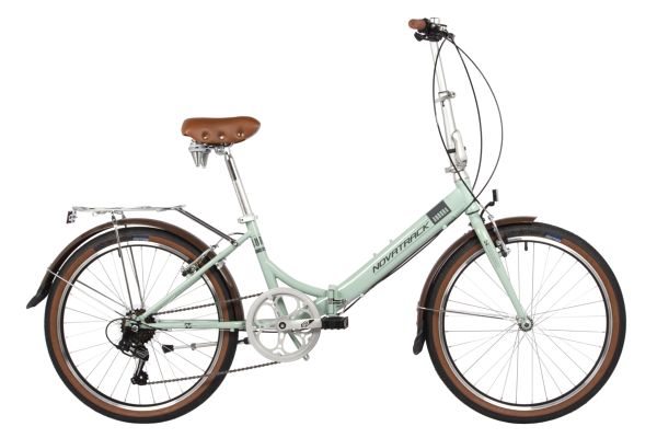 NOVATRACK Велосипед NOVATRACK 24" складной, AURORA, мятный, Shimano 6 speed, TY21/TS38