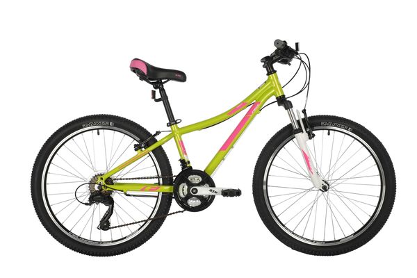 FOXX Велосипед FOXX 24" CAMELLIA зеленый, алюм. рама 12", 21 скор., Power/Microshift TS38, V- bra