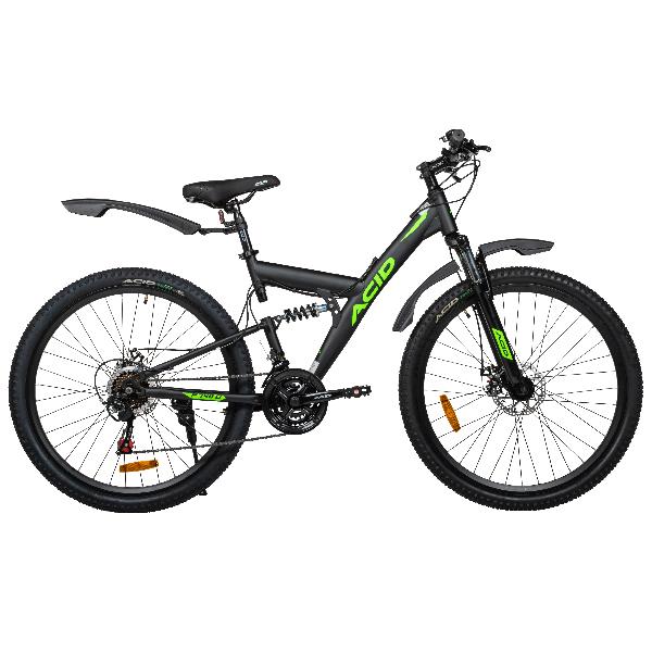 ACID Велосипед 27,5" ACID F 740 D Black Flat/Neon Green 2026
