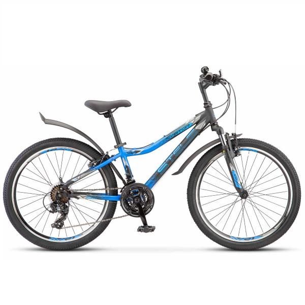 STELS Велосипед Stels Navigator 24" 410 V 21-sp Z010 Черный/Синий (EP-00009096)